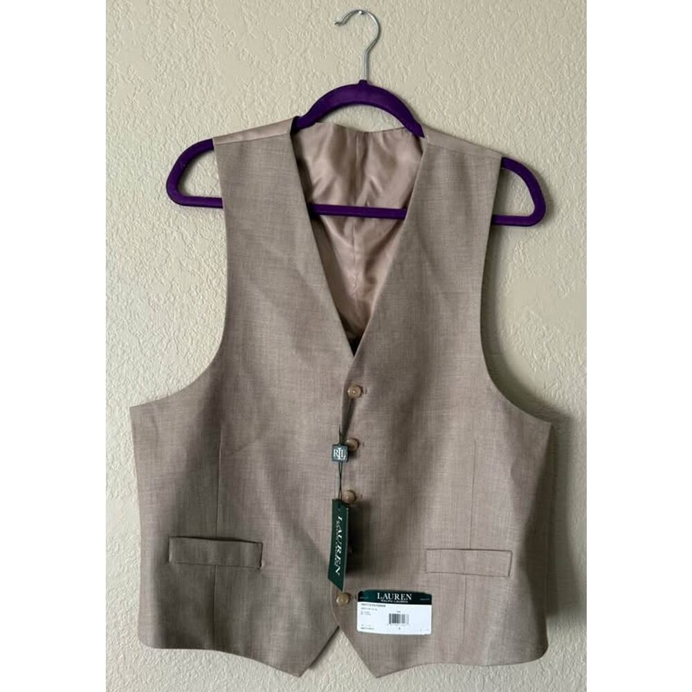 Lauren Ralph Lauren Suit Vest New Tan Hitchcock